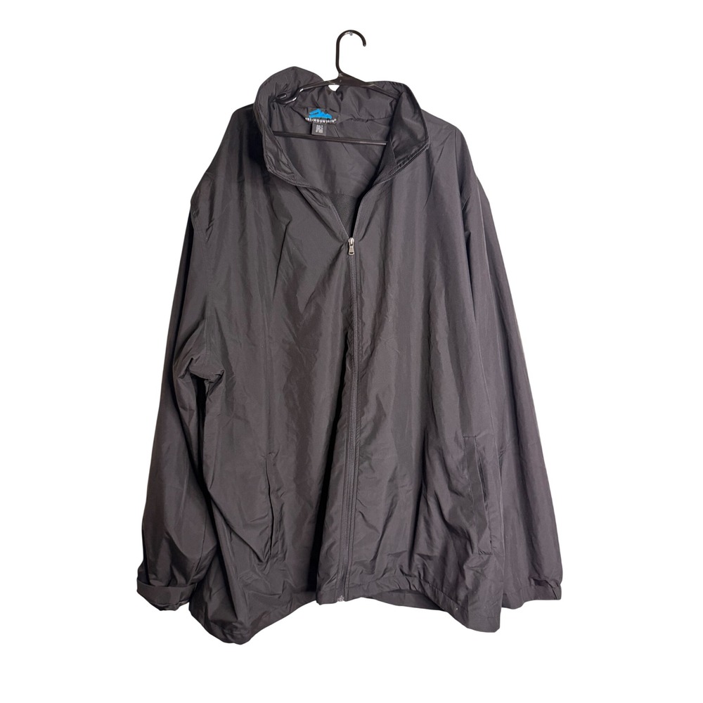 Tri-Mountain Vital J1400 Windbreaker Jacket Men 4XLT Black Mesh Hooded Gorpcore